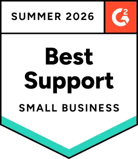 G2 Best Support badge for small business, Summer 2026